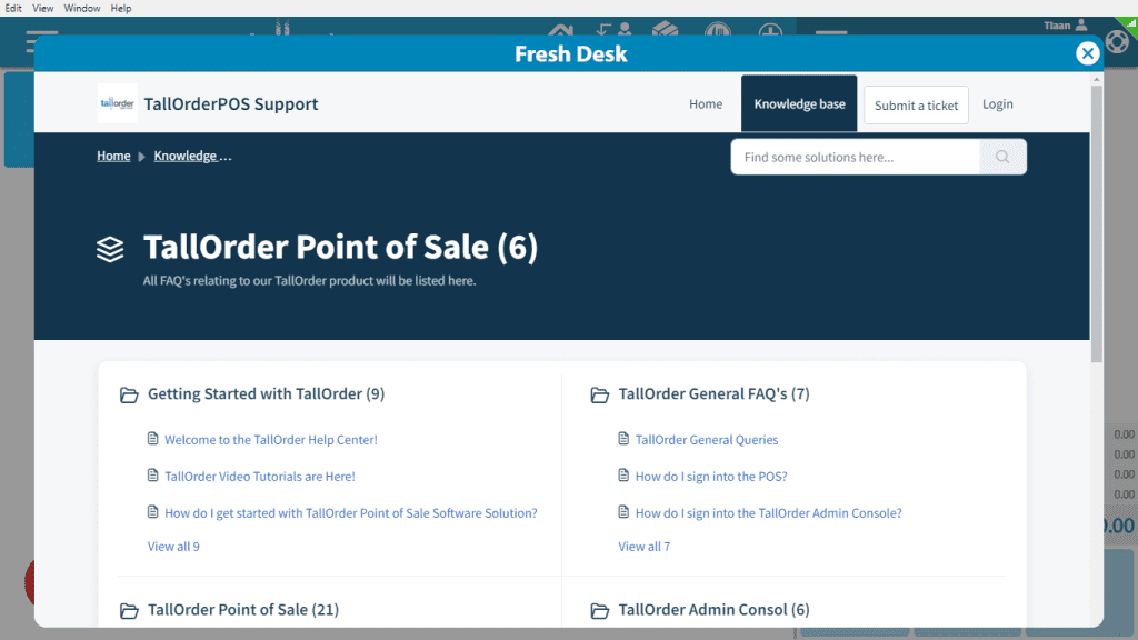 Helpcentre (2) TallOrder POS Retail Features Help Centre